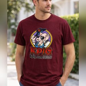 KPIG 107.5 FM Freedom CA T-Shirt Mens XL Graphic Radio Tee Pure Pork